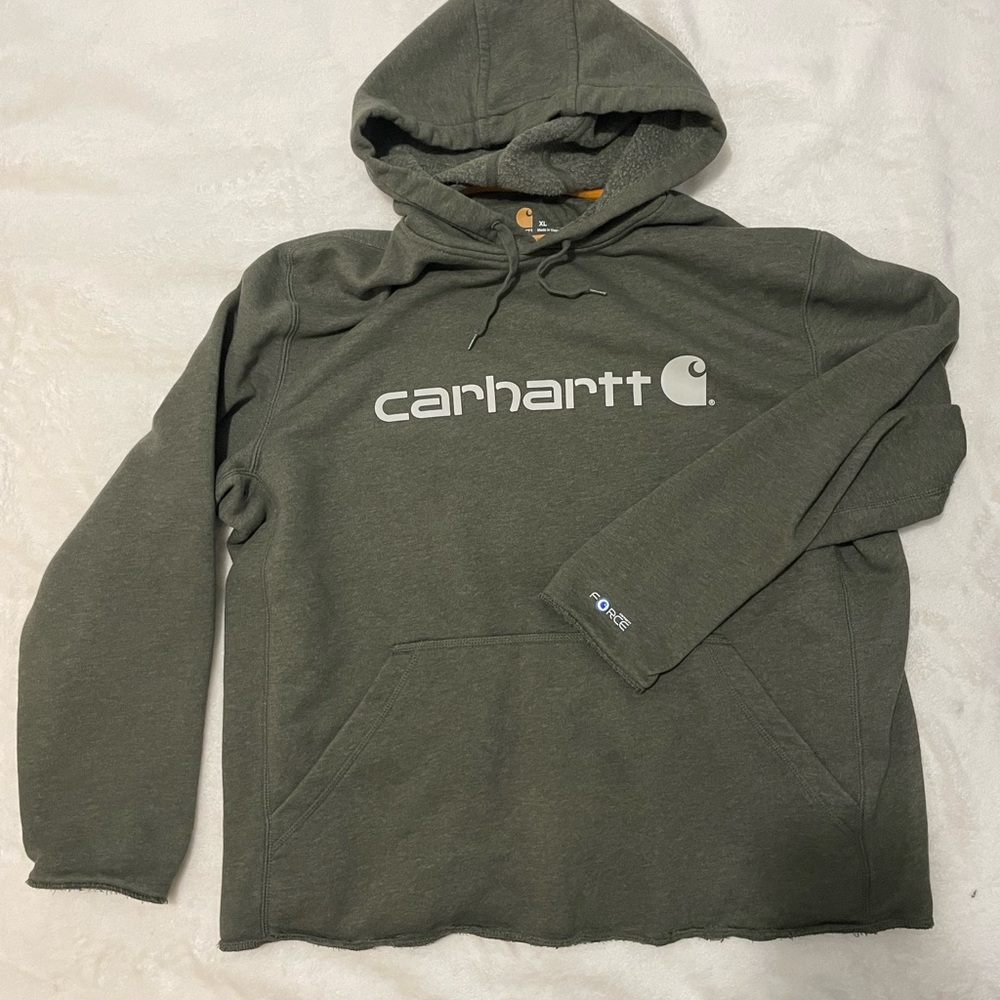 Carhartt Men's Green Hoodie Sweater